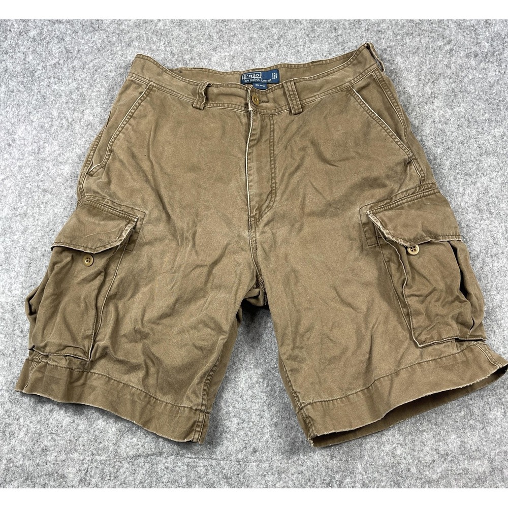 Polo Ralph Lauren Cargo Shorts Mens 34 Chino Utility Pockets Outdoor
